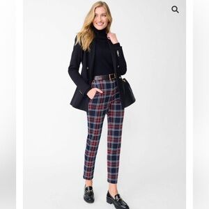 J.McLaughlin Stewart Pants Royal Stewart Tartan plaid Black Navy Red OffWhite 12